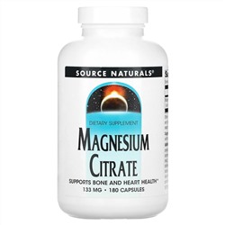 Source Naturals, цитрат магния, 133 мг, 180 капсул