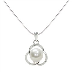 Collar con colgante - plata 925 - perla de agua dulce - Ø de la perla: 7 - 7.5 mm