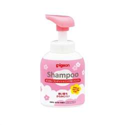 PIGEON Пенный Шампунь Bubble Shampoo, цветочный аромат возраст с 1,5 лет, бутылка с пенообразователем 350 мл