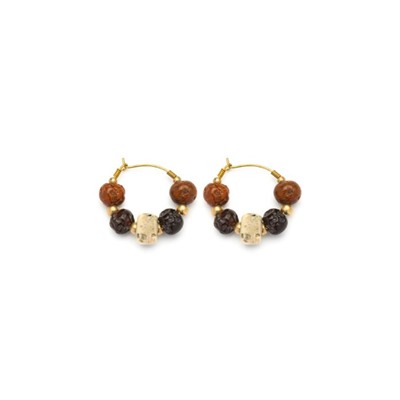 HOOP EARRINGS CARAMEL MIX