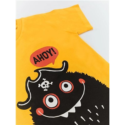 Denokids Комплект футболки и шорт для мальчиков Pirate Monster Boy