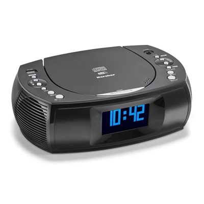 Karcher UR 1309D DAB+ Radiowecker mit CD Player - Dual Alarm - USB Charger