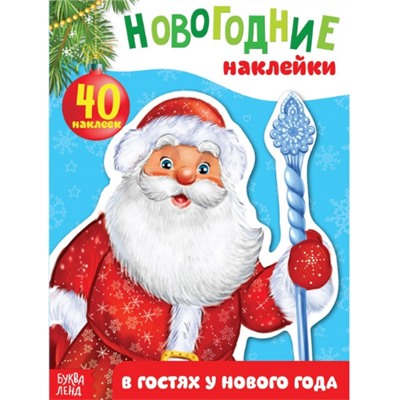 071-0217 Новогодний блокнот с наклейками «В гостях у Нового года», 12 страниц