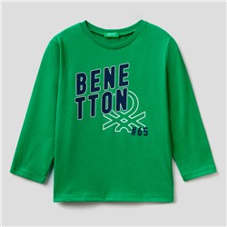 T-Shirt - 100% Baumwolle - bedruckt - Logo - grün