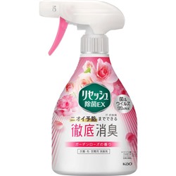 KAO RESESH EX Спрей антибактериальный дезодорирующий для одежды и белья, аромат роз, бутылка 370 мл