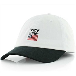 Двухцветная бейсболка с флагом США Kreem YZY 2020 Dad 9171-5001/0101 Белый/Черный