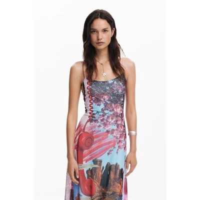 Printed midi dress M. Christian Lacroix