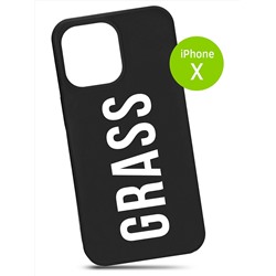 Чехол черный GRASS iPhone X
