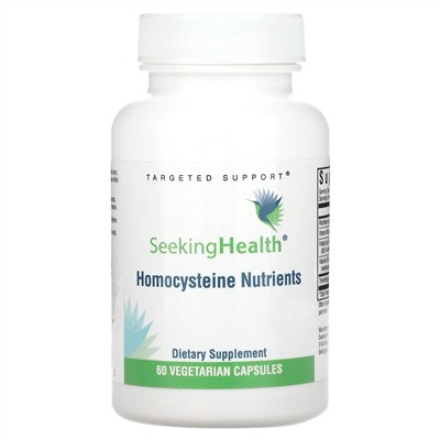 Seeking Health, Homocysteine Nutrients, добавка для поддержания здорового уровня гомоцистеина, 60 вегетарианских капсул
