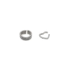 SET 2 EAR CUFF CUORE/TONDO