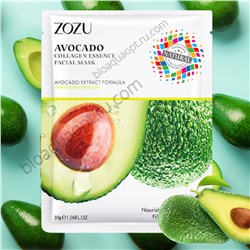 Zozu маска для лица коллаген + экстракт авокадо, 30 гр.