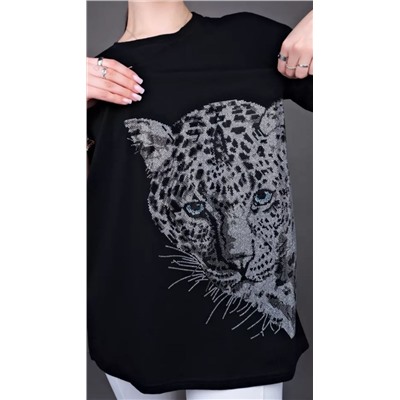 Трендовые футболочки с леопардом из страз