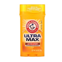 Arm & Hammer, UltraMax, твердый дезодорант-антиперспирант для мужчин, аромат «Active Sport», 73 г (2,6 унции)