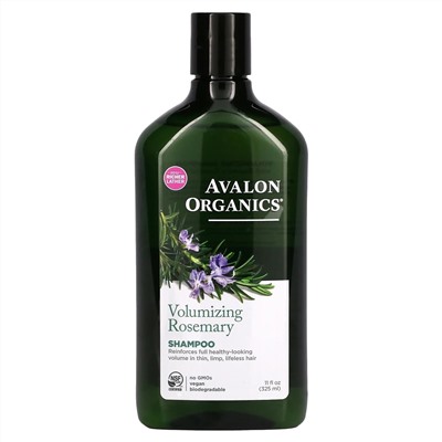 Avalon Organics, Шампунь для объема, розмарин, 325 мл (11 жидких унций)