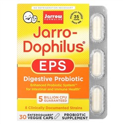 Jarrow Formulas, Jarro-Dophilus, ЭПС, пищеварительный пробиотик, 5 млрд КОЕ, 30 растительных капсул Enteroguard