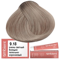 Крем-краска для волос AMBIENT 9.18, Tefia