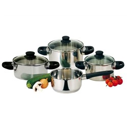 ELO Basic M&K by ELO Topf-Set »Juwel«, 4-teilig, verkapselter Sandwichboden, aus Edelstahl