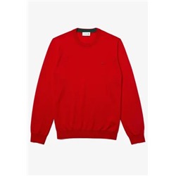 Lacoste - вязаный свитер - красный