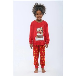Нижняя часть пижамы девушки Кати и Bony Christmas Spirit, красная