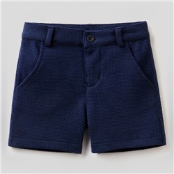 Shorts - Chino-Schnitt - flauschig - dunkelblau