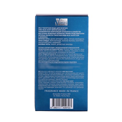 Туалетная вода мужская Vinci Blue Scent (по мотивам Blue Seduction), 100 мл