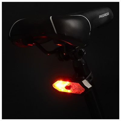 Фонарь светодиодный, для велосипеда с поворотниками, световым и звуковым сигналом