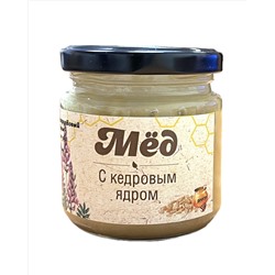 Мед с ядром Кедрового ореха / 200 г / Солнечная Сибирь