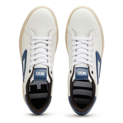 Sneakers - cuero - blanco y azul