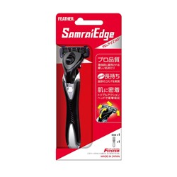 FEATHER Бритвенный станок Samurai Edge + 2 кассеты с тройным лезвием F-System