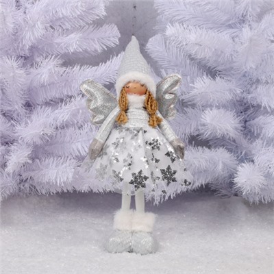 Украшение Кукла Девочка-ангел 44 см, пластик, текстиль, подсветка ЛЬДИНКА 217507
