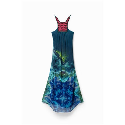 Long arty tie-dye dress