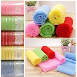 Корейская пилинг-мочалка-полотенце, 1шт, цвета в ассортименте. 29*95 см.