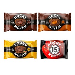 Набор шоколадных маффинов без сахара «Ассорти №1» Rocky Muffin, 4 шт. по 55 г