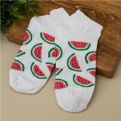 Носки женские "Watermelon", белый, р. 35-40