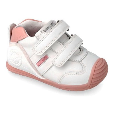 Biomecanics - sneakers - cuero - blanco y rosa