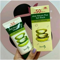 Солнцезащитный крем для лица, с экстрактом алоэ Jocelyn Aloe Nature Plus Sun Block  (SPF50/PA + + +)  70 g