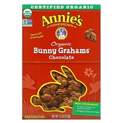 Annie's Homegrown, Bunny Graham, органическая выпечка в форме кроликов, шоколад, 213 г (7,5 унции)