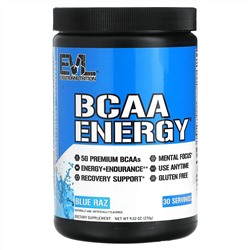 EVLution Nutrition, BCAA ENERGY, голубая малина, 291 г (10,26 унции)