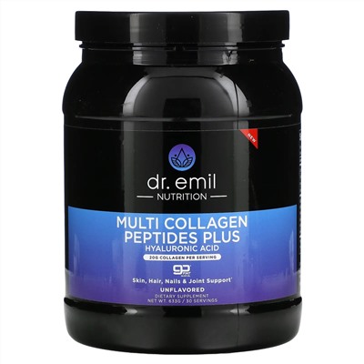 Dr. Emil Nutrition, Multi Collagen Peptides Plus, без добавок, 663 г