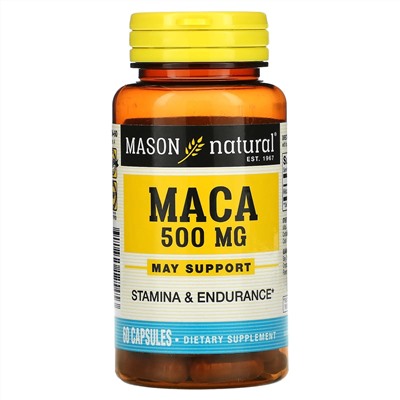 Mason Natural, Мака, 500 мг, 60 капсул