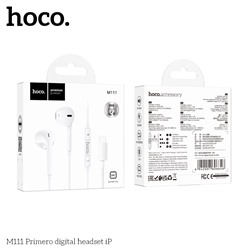 Наушники с микрофоном HOCO M111 Lightning (белый) работают без Bluetooth