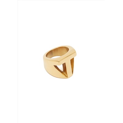 CHUNKY GOLD RING LETTER SIZE II + LETTERS