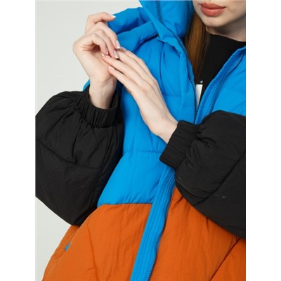 Куртка женская 12411-22050 multicolor-biruza/black/copper