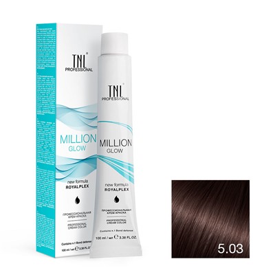 Крем-краска для волос TNL Million Gloss оттенок 5.03 Светлый коричневый теплый 100 мл