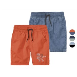 lupilu® Kleinkinder Jungen Shorts, 2 Stück, mit seitlichen Eingrifftaschen