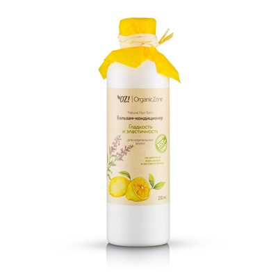 Бальзам-кондиционер "Гладкость и эластичность" для нормальных волос, на цветочной воде шалфея и экстракте лимона