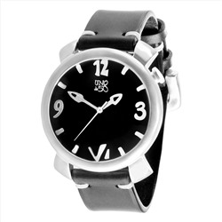Reloj - cuero - negro - Ø: 42.5 mm