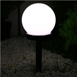 Садовый светильник на солнечной батарее «Малый шар», 10 × 32 × 10 см, 1 LED, свечение тёплое белое