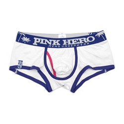 Мужские укороченные боксеры Pink Hero белые Nice Beach PH1252-2