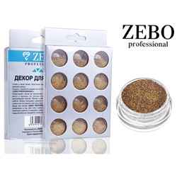 Zebo Professional Блестки Соты Золотые Упаковка из 12шт